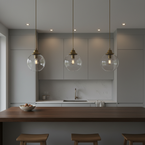 modern-pendant-lighting-over-island